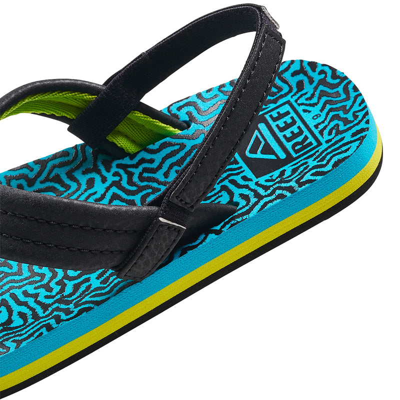 Load image into Gallery viewer, REEF Youth Little Ahi Sandals - Blue Coral 5