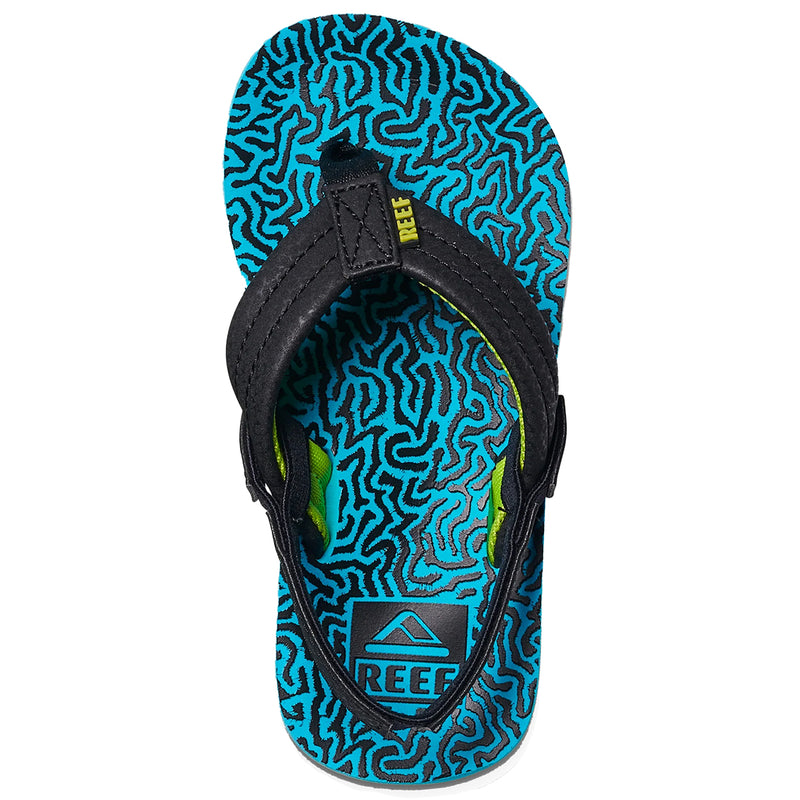 Load image into Gallery viewer, REEF Youth Little Ahi Sandals - Blue Coral 1