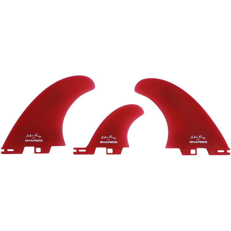 Load image into Gallery viewer, Shapers Asher Pacey Double Tab Twin + 1 Fin Set - 5.59" 10