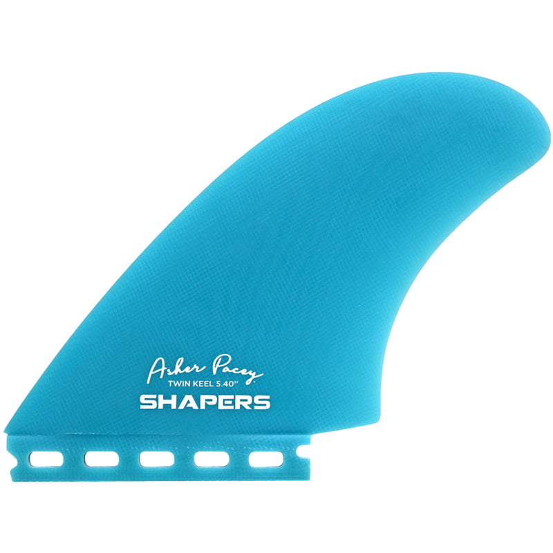 Load image into Gallery viewer, Shapers Asher Pacey Single Tab Keel Twin Fin Set - 5.40" 7