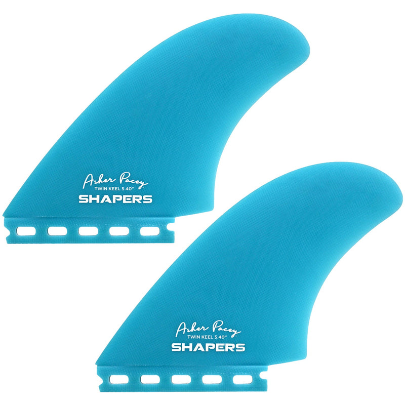 Load image into Gallery viewer, Shapers Asher Pacey Single Tab Keel Twin Fin Set - 5.40" 8