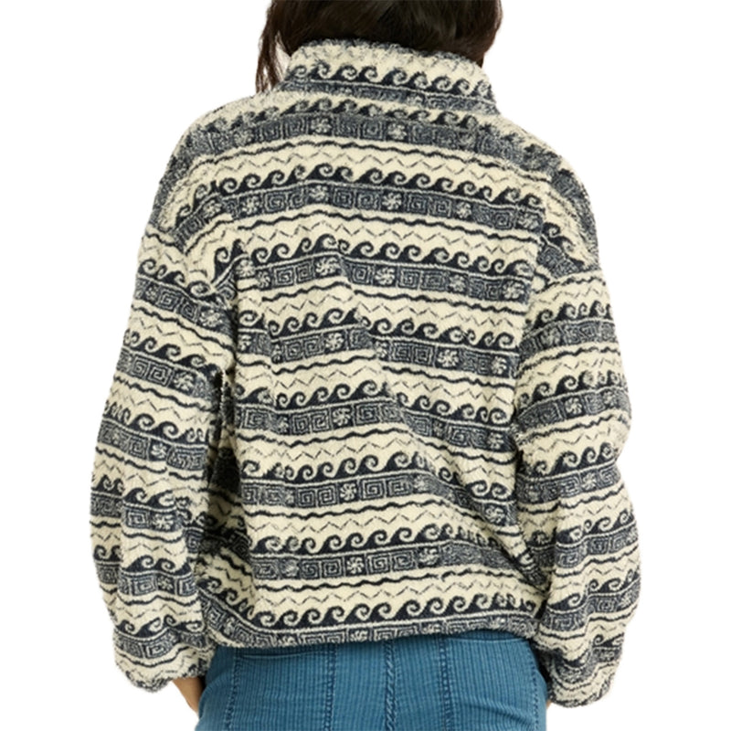 Load image into Gallery viewer, Sisstr Women's Epic Wave Mock Neck Fuzzy Fleece Sweatshirt 5