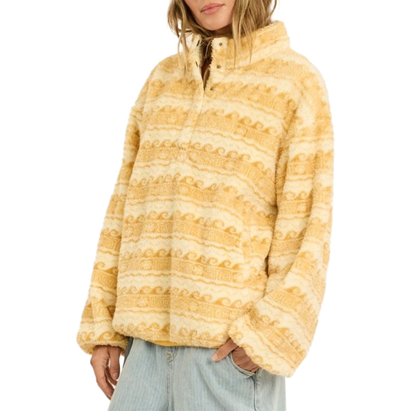 Load image into Gallery viewer, Sisstr Women's Epic Wave Mock Neck Fuzzy Fleece Sweatshirt 3