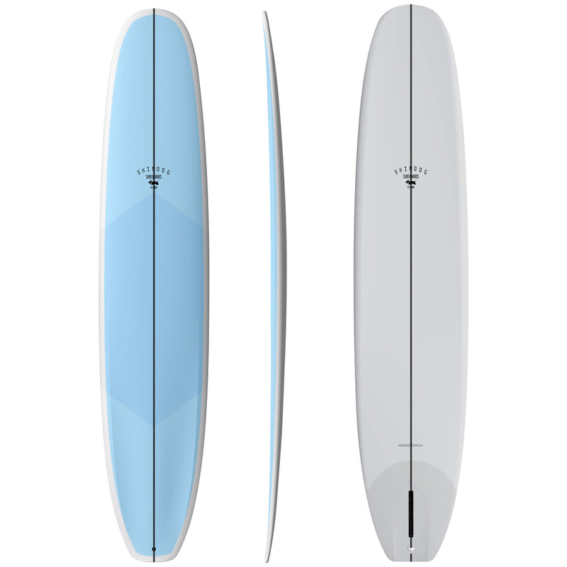 Load image into Gallery viewer, Skindog OG Double Scoop Thunderbolt Silver Surfboard 4