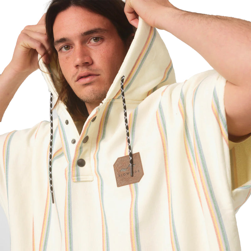 Load image into Gallery viewer, Slowtide Baja Stripe Fouta Hooded Changing Poncho 15