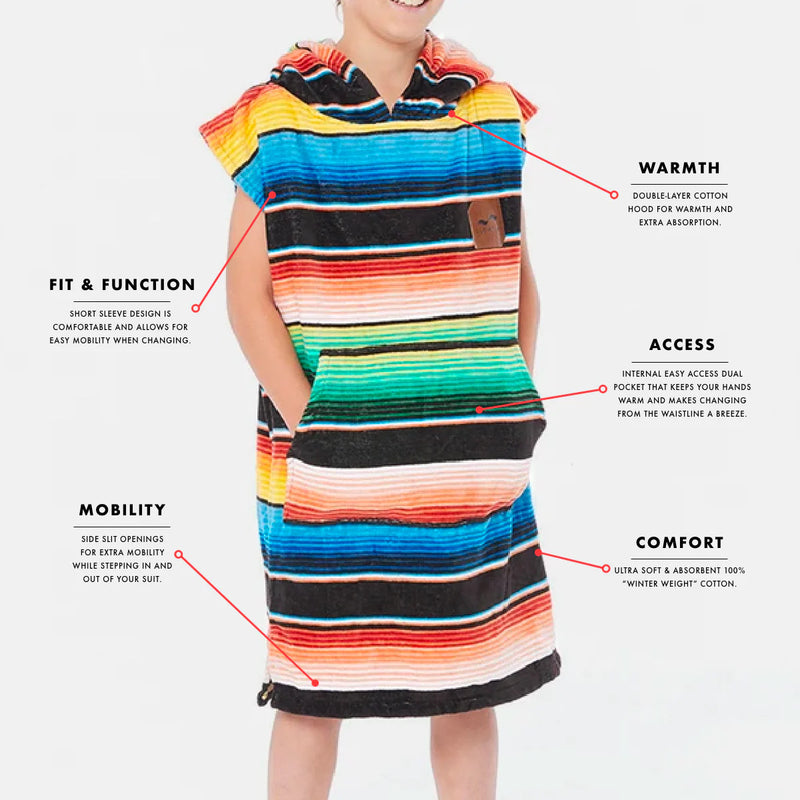 Load image into Gallery viewer, Slowtide Youth Joaquin Hooded Changing Poncho 3