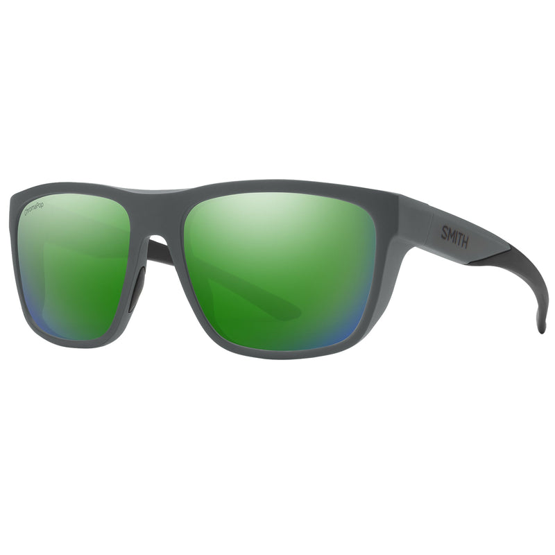 Load image into Gallery viewer, SMITH Barra Polarized Sunglasses - Matte Cement/ChromaPop Green Mirror 1