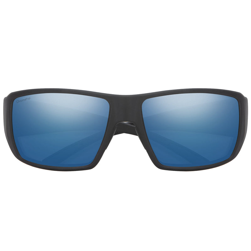 Load image into Gallery viewer, SMITH Guide's Choice Polarized Sunglasses - Matte Black/ChromaPop Blue Mirror 2