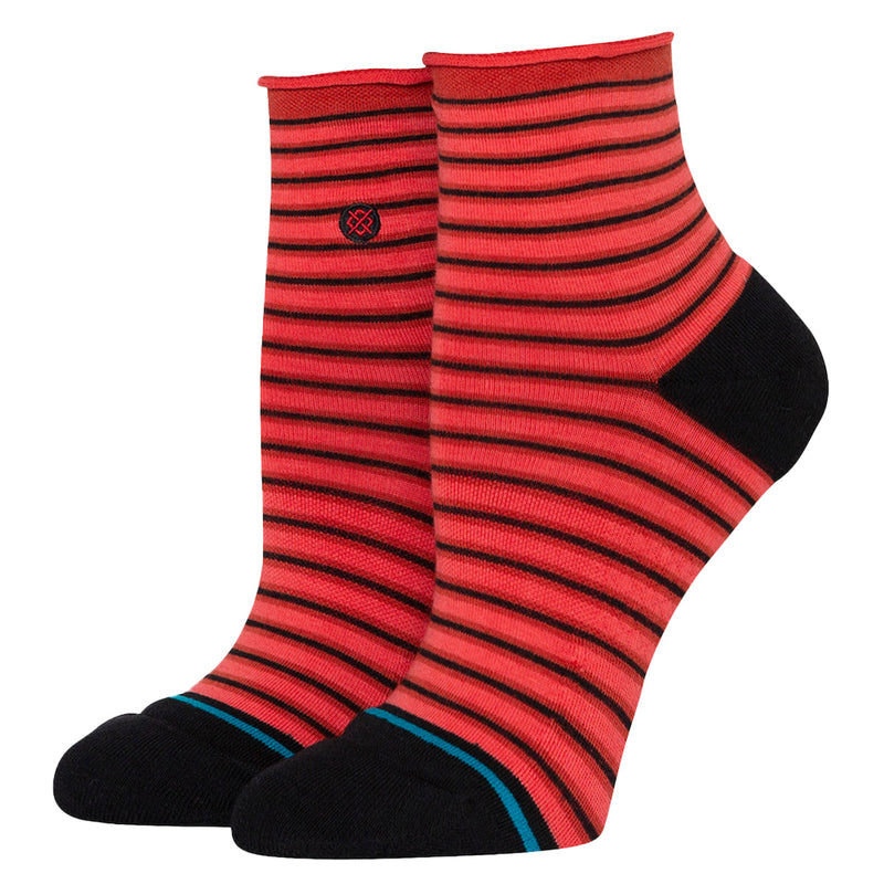 Load image into Gallery viewer, Stance Women's Red Fade Quarter Socks 1