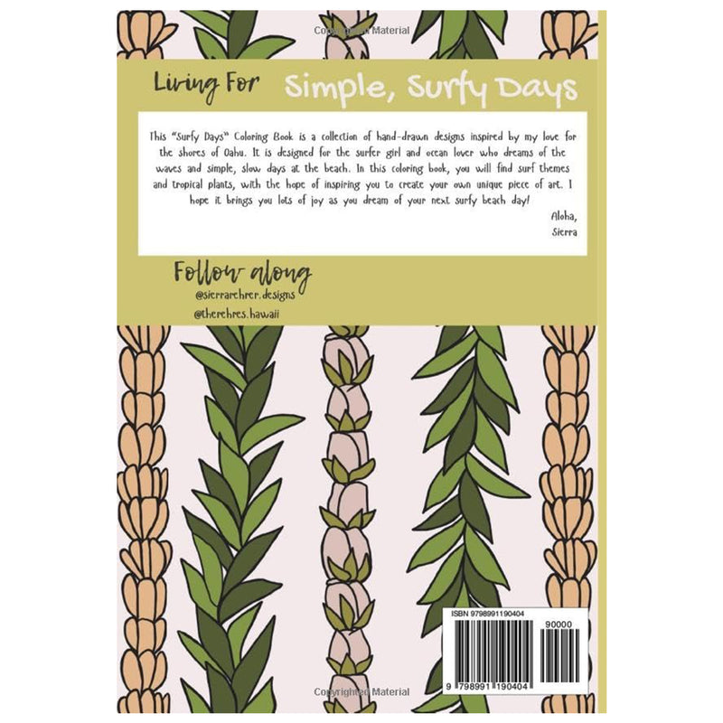 Load image into Gallery viewer, Surfy Days Coloring Book by Sierra Rehrer 2
