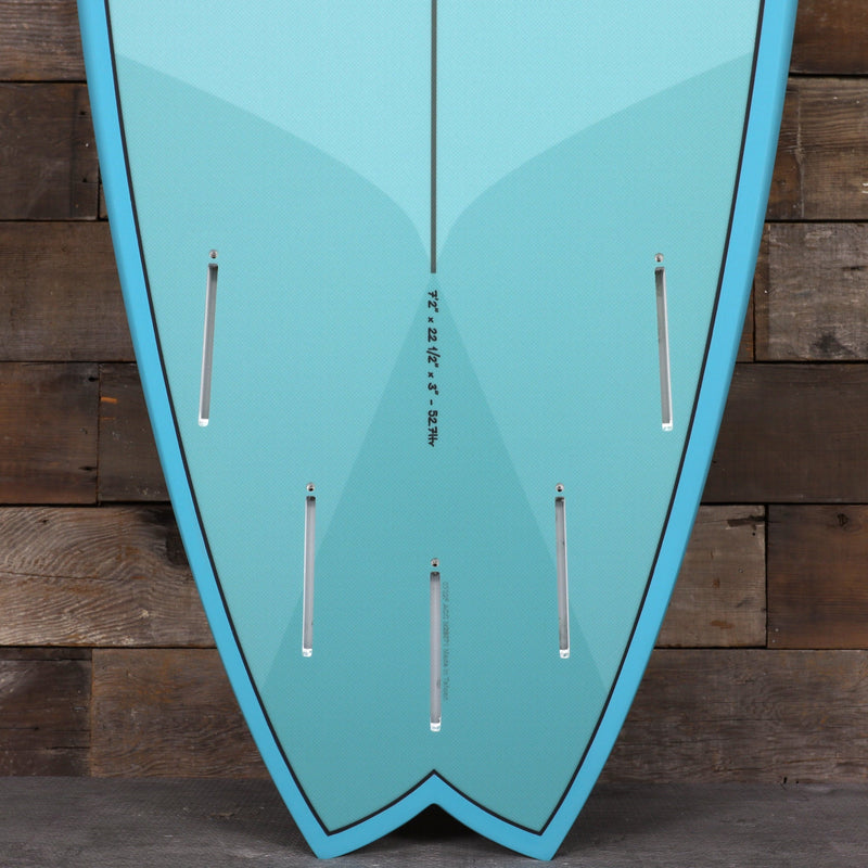 Load image into Gallery viewer, Torq ModFish TET 7'2 × 22 ½ × 3 Surfboard - Deep Turquoise Pattern 3