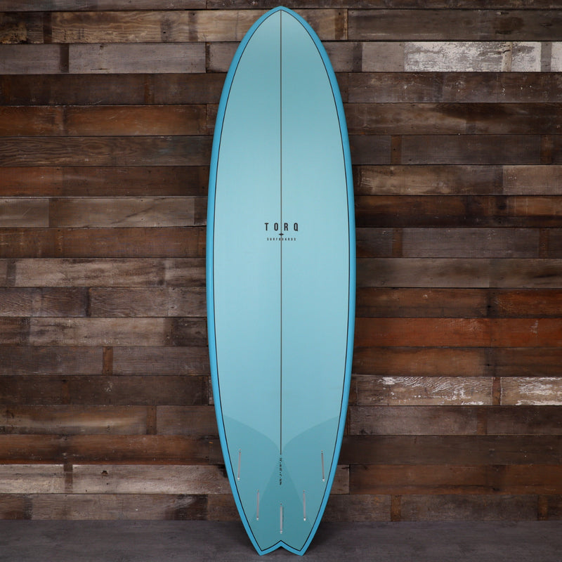 Load image into Gallery viewer, Torq ModFish TET 7'2 × 22 ½ × 3 Surfboard - Deep Turquoise Pattern • DAMAGED 2