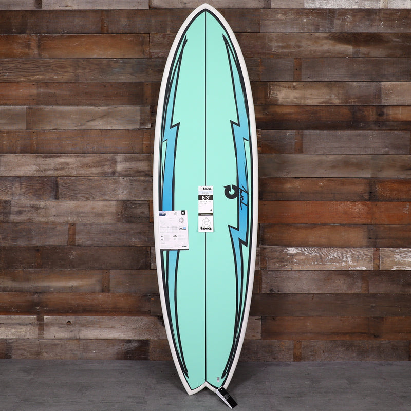 Load image into Gallery viewer, Torq Mod Fish TET 6'3 × 20 ½ × 2 ½ Surfboard - Hi Watt/Turquoise 1