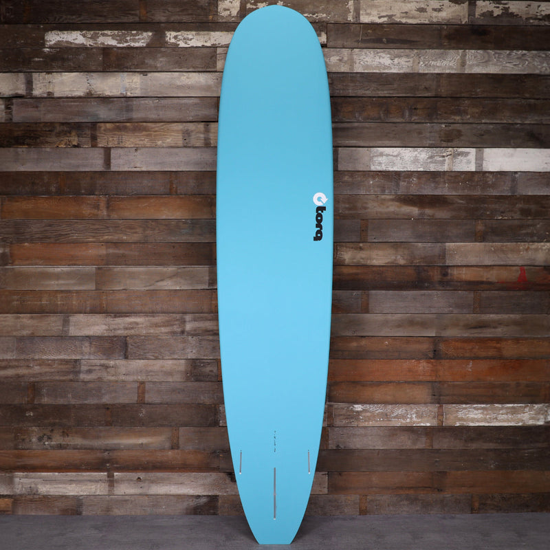 Load image into Gallery viewer, Torq Longboard TET 9'1 × 23 × 3 ⅛ Surfboard - Light Teal Blue Pinline 2
