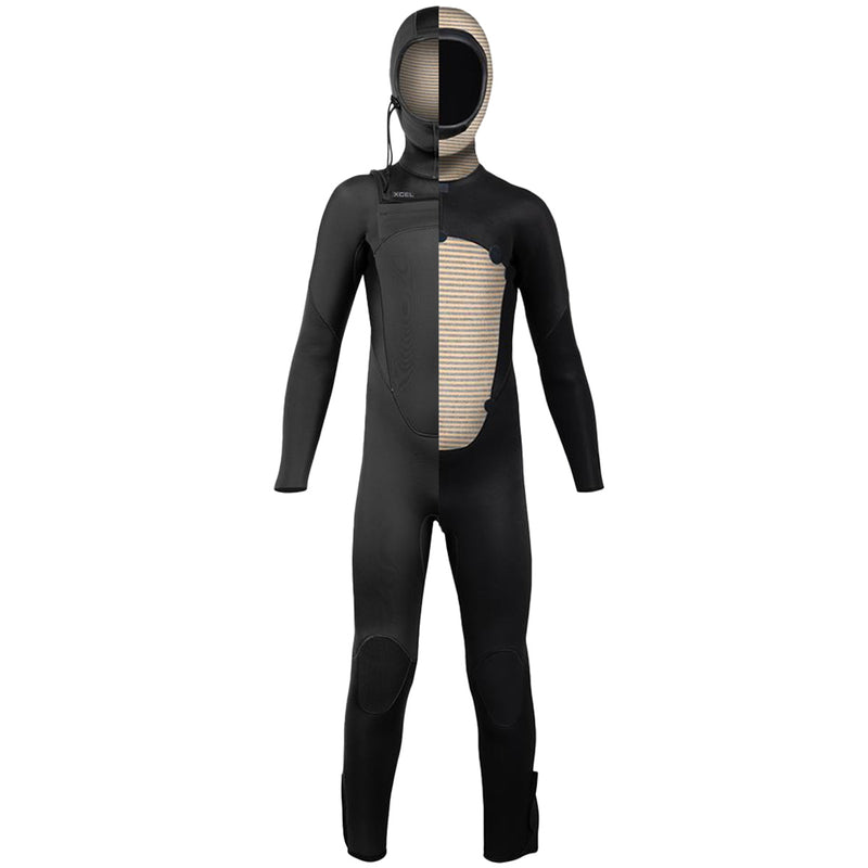 Load image into Gallery viewer, Xcel Youth Axis 5/4 Hooded Chest-Zip + Ankle-Zip Wetsuit