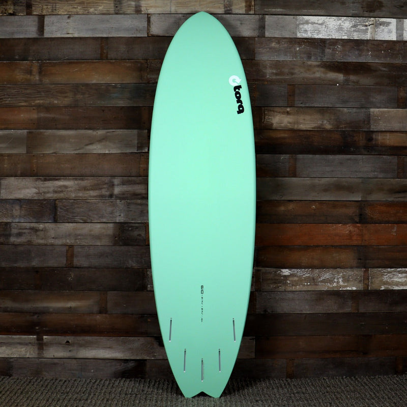 Load image into Gallery viewer, Torq ModFish TET 6'10 × 21 ¾ × 2 ¾ Surfboard - Seagreen/White 2