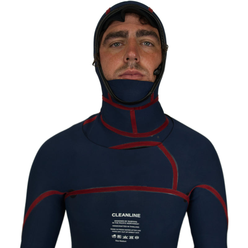 Load image into Gallery viewer, Cleanline 5/4 Hooded Chest-Zip Wetsuit 18