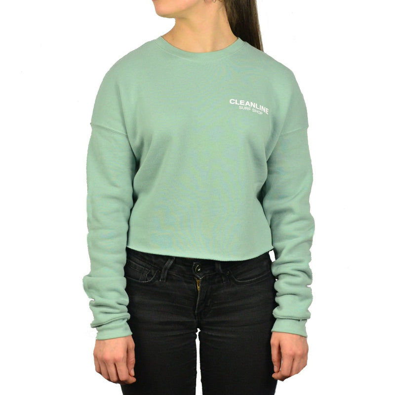 Load image into Gallery viewer, Cleanline Women's Lines Cropped Sweatshirt 5