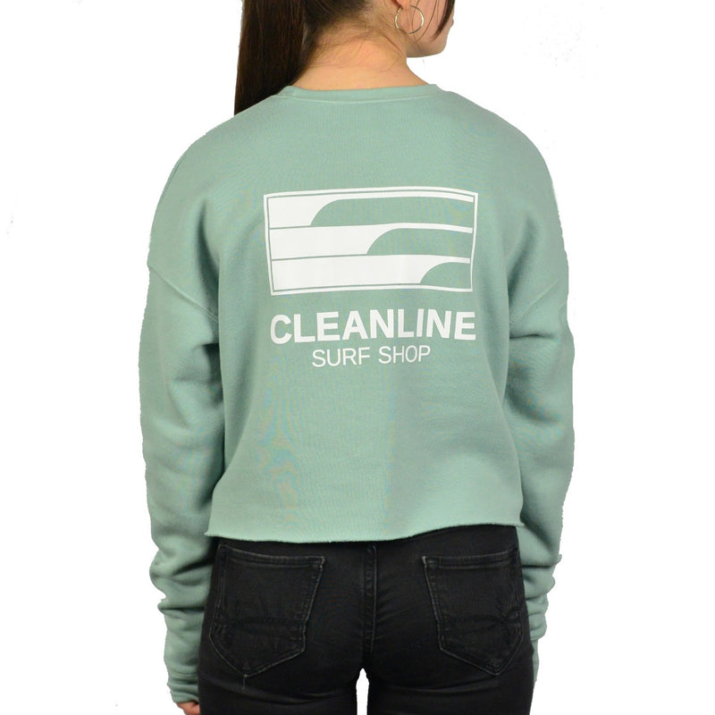 Load image into Gallery viewer, Cleanline Women's Lines Cropped Sweatshirt 6
