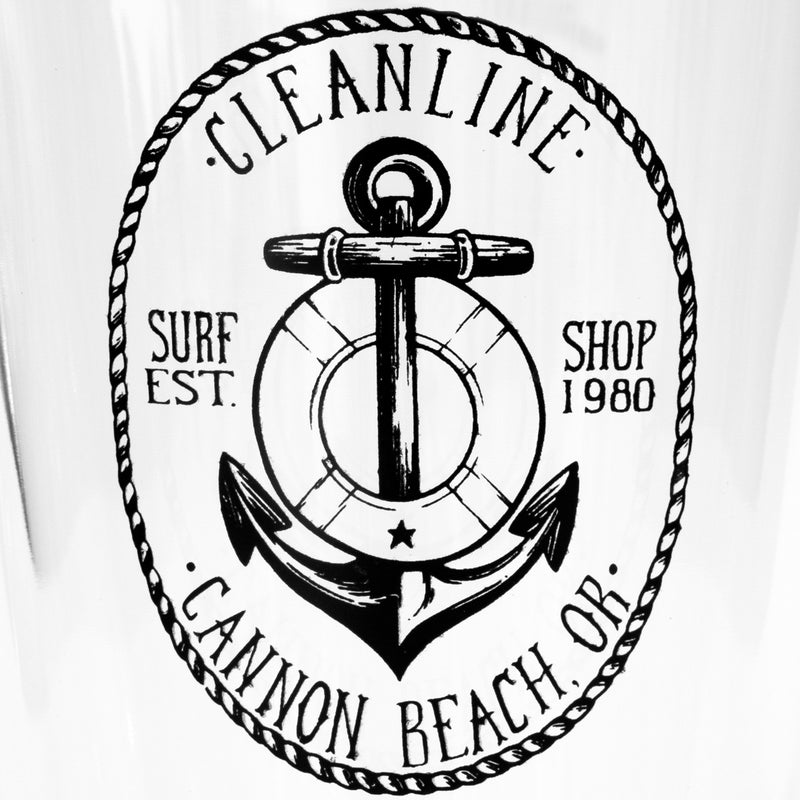 Load image into Gallery viewer, Cleanline Surf Anchor 16 oz. Pint Glass 4