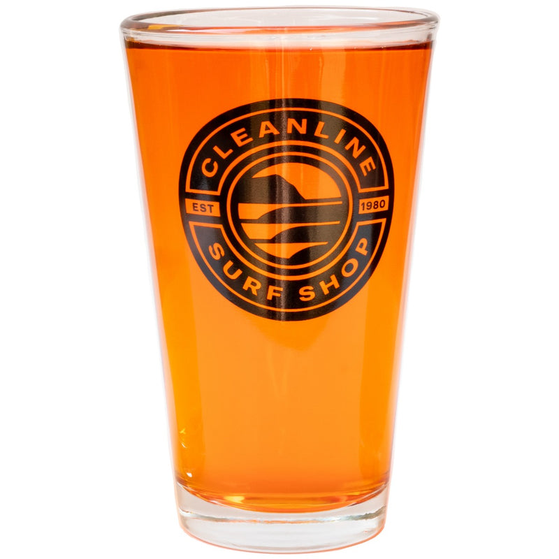 Load image into Gallery viewer, Cleanline Rollin' 16 oz. Pint Glass 2