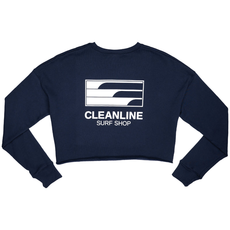 Load image into Gallery viewer, Cleanline Women's Lines Cropped Sweatshirt 1