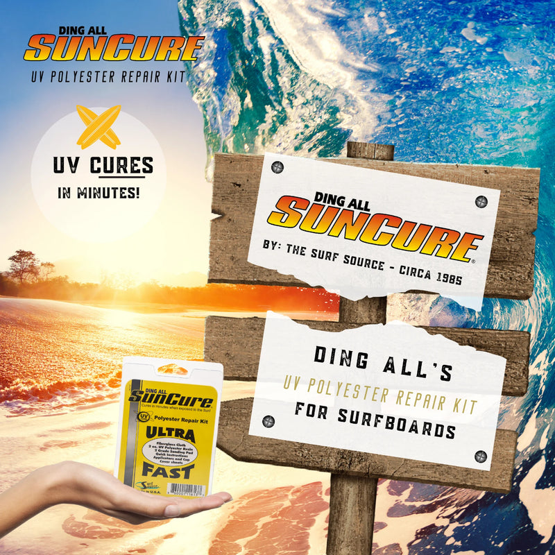 Load image into Gallery viewer, Ding All Sun Cure Polyester Fiberglass Repair Kit - 2oz. 3