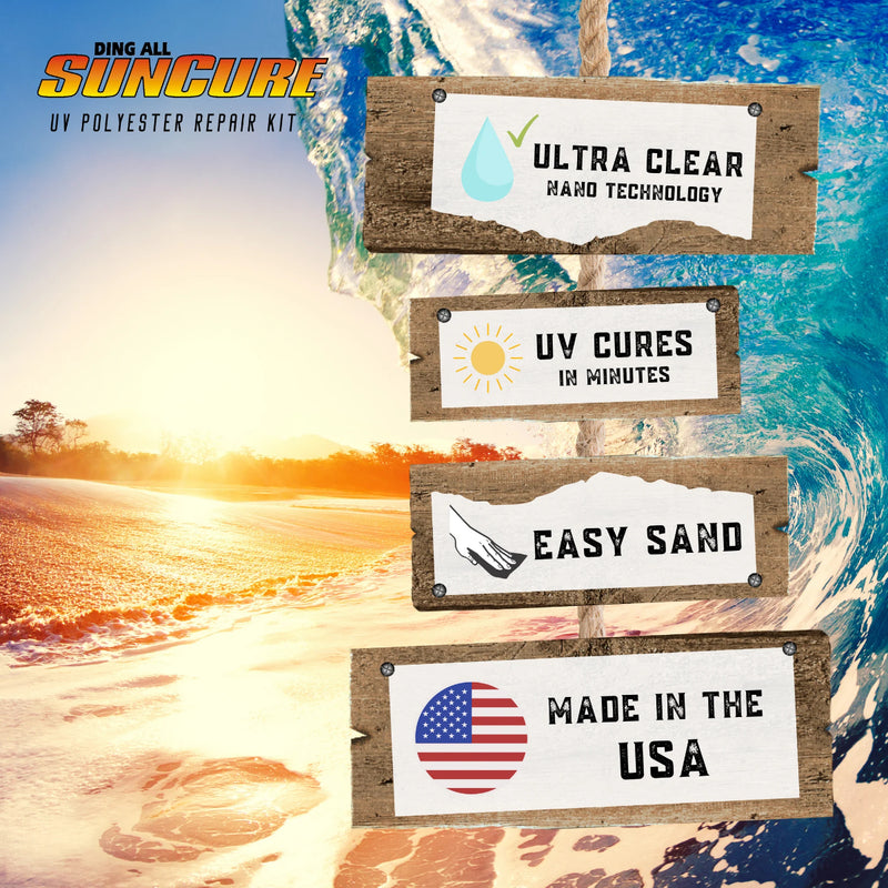 Load image into Gallery viewer, Ding All Sun Cure Polyester Fiberglass Repair Kit - 2oz. 4
