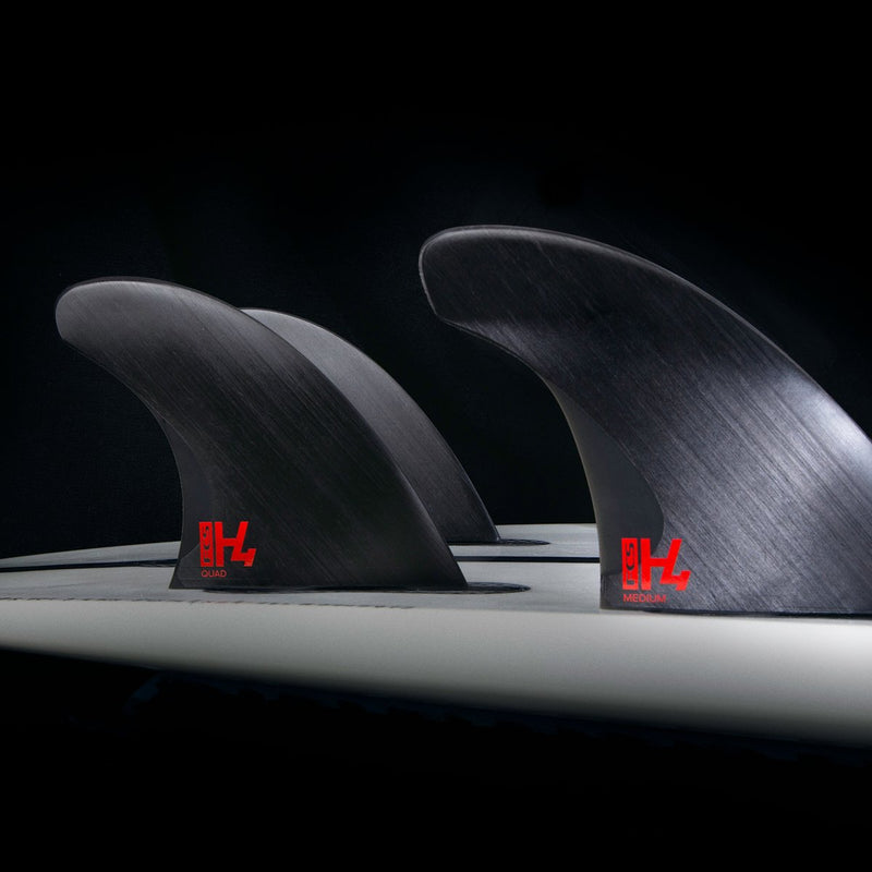 Load image into Gallery viewer, FCS II H4 PC Carbon Quad Rear Fin Set 4