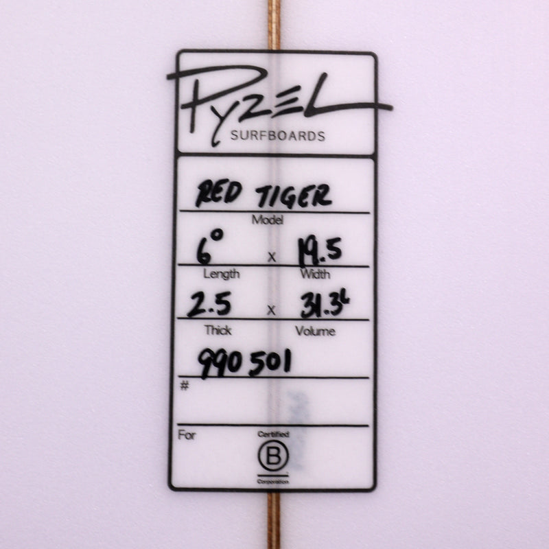 Load image into Gallery viewer, Pyzel Red Tiger 6'0 × 19 ½ × 2 ½ Surfboard 4
