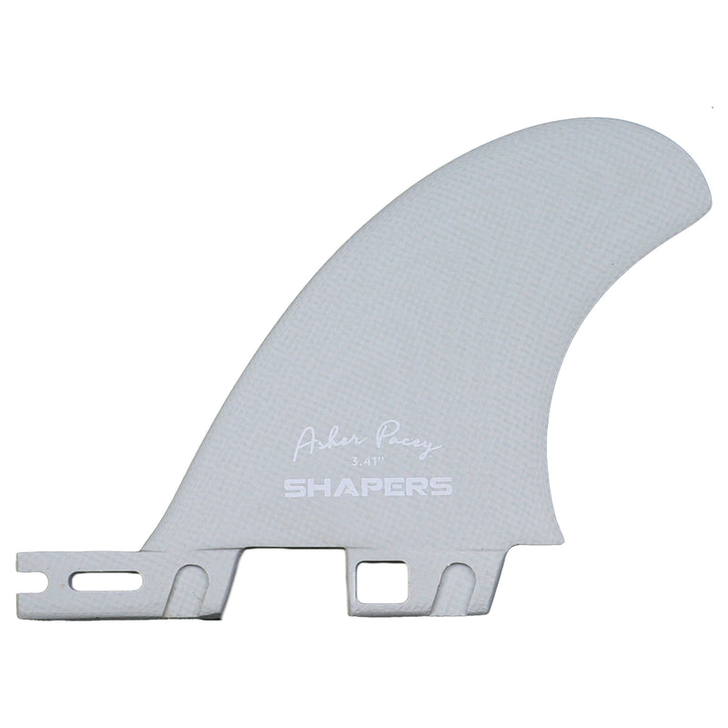 Load image into Gallery viewer, Shapers Asher Pacey Double Tab Twin + 1 Fin Set - 5.55" 4