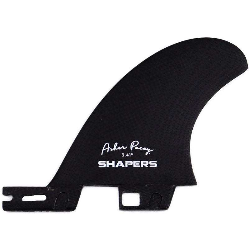 Load image into Gallery viewer, Shapers Asher Pacey Double Tab Twin + 1 Fin Set - 5.59" 8