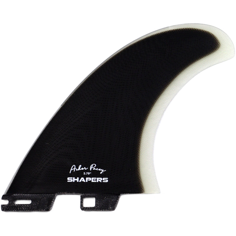 Load image into Gallery viewer, Shapers Asher Pacey Double Tab Twin + 1 Fin Set - 5.79" 4