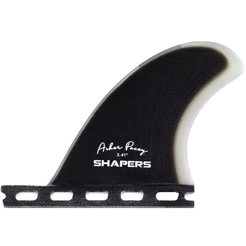 Load image into Gallery viewer, Shapers Asher Pacey Single Tab Twin + 1 Fin Set - 5.79" 11