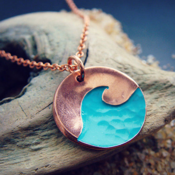 Load image into Gallery viewer, S1W Handmade Textured Wave Necklace 5