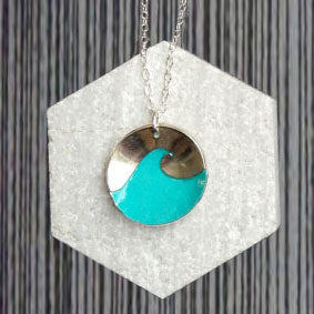 Load image into Gallery viewer, S1W Handmade Textured Wave Necklace 6