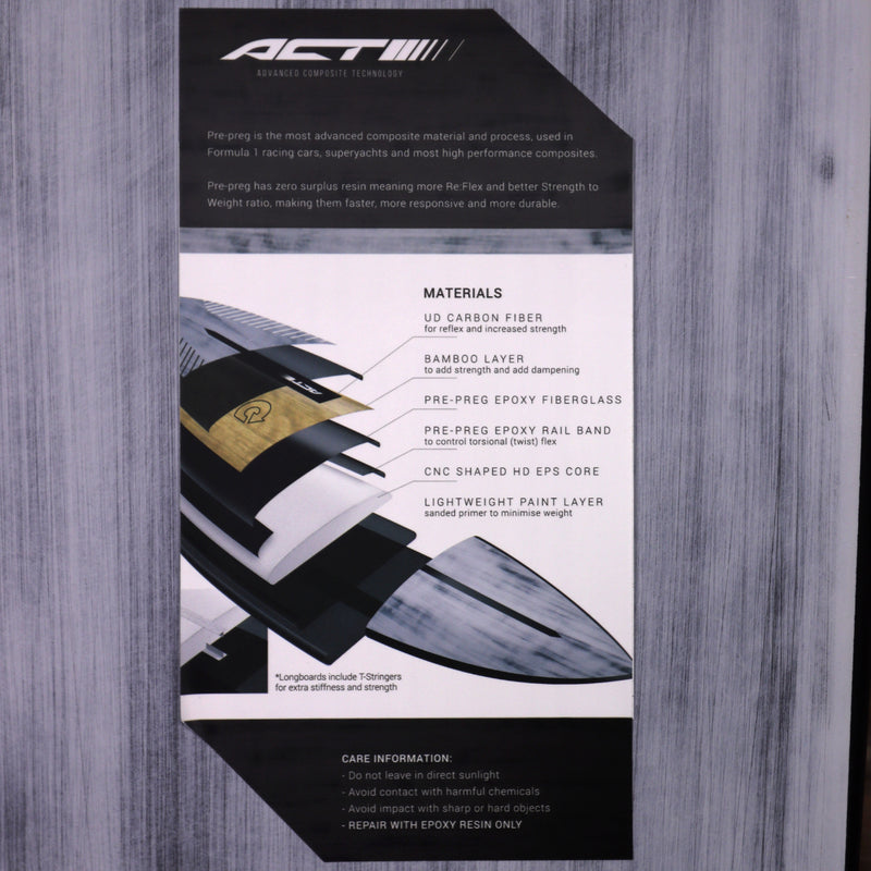 Load image into Gallery viewer, Torq Chopper ACT 7'6 × 21 ¾ × 2 ⅞ Surfboard - Black Rails 5