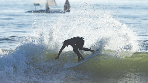 Surfer on the lip of the wave.