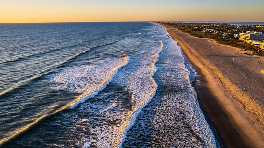 Waves rolling in on Cocoa Beach, Florida.