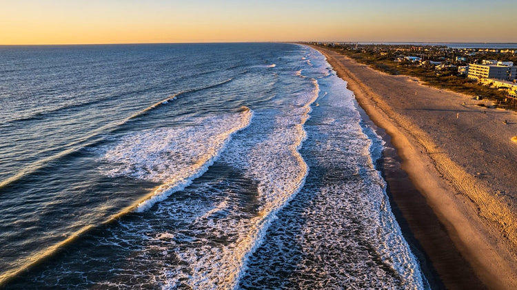Waves rolling in on Cocoa Beach, Florida.