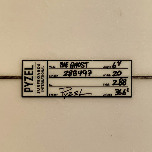 Pyzel The Ghost 6'4 × 20 × 2 ⅞ Surfboard • USED 4