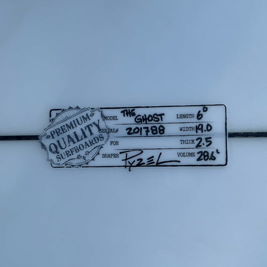 Pyzel The Ghost 6'0 × 19 × 2 ½ Surfboard • USED 4