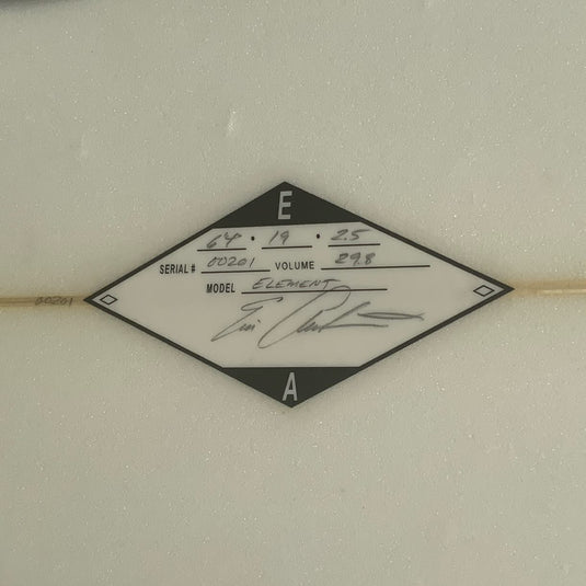 Arakawa Element 6'4 × 19 × 2 ½ Surfboard • USED 4
