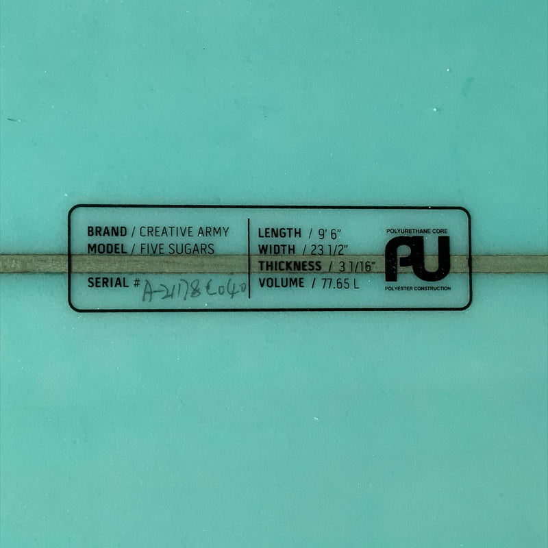 Load image into Gallery viewer, Creative Army Five Sugars 9'6 × 23 ½ × 3 1/16 Surfboard • USED 4
