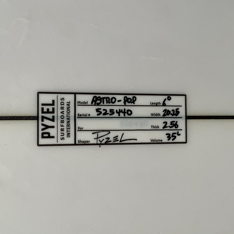 Load image into Gallery viewer, Pyzel Astro Pop 6'0 × 20 ¼ × 2 9/16 Surfboard • USED 4
