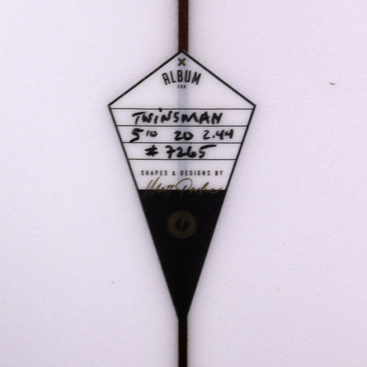 Album Surf Twinsman 5'10 × 20 × 2 7/16 Surfboard - Clear 4