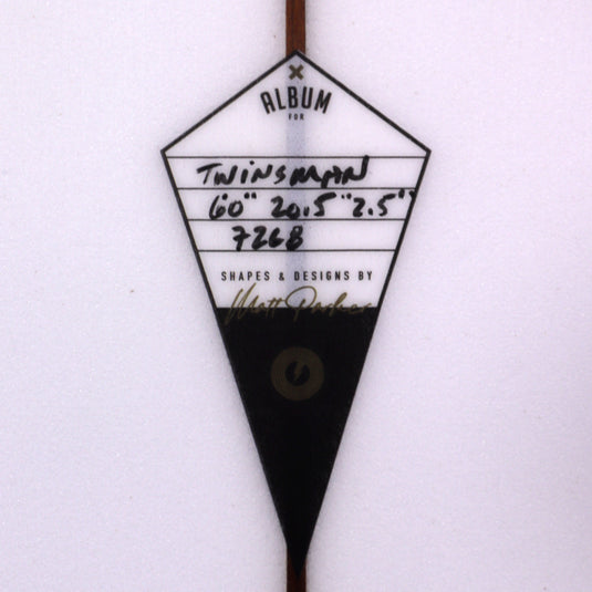 Album Surf Twinsman 6'0 × 20 ½ × 2 ½ Surfboard - Clear 4