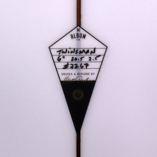 Album Surf Twinsman 6'1 × 21 × 2 ⅝ Surfboard - Clear • BLEMISH 4