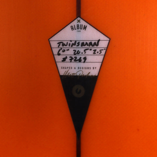 Album Surf Twinsman 5'10 × 20 × 2 7/16 Surfboard - Orange • BLEMISH 4