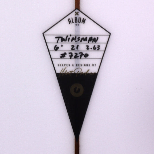 Album Surf Twinsman 6'1 × 21 × 2 ⅝ Surfboard - Clear 4